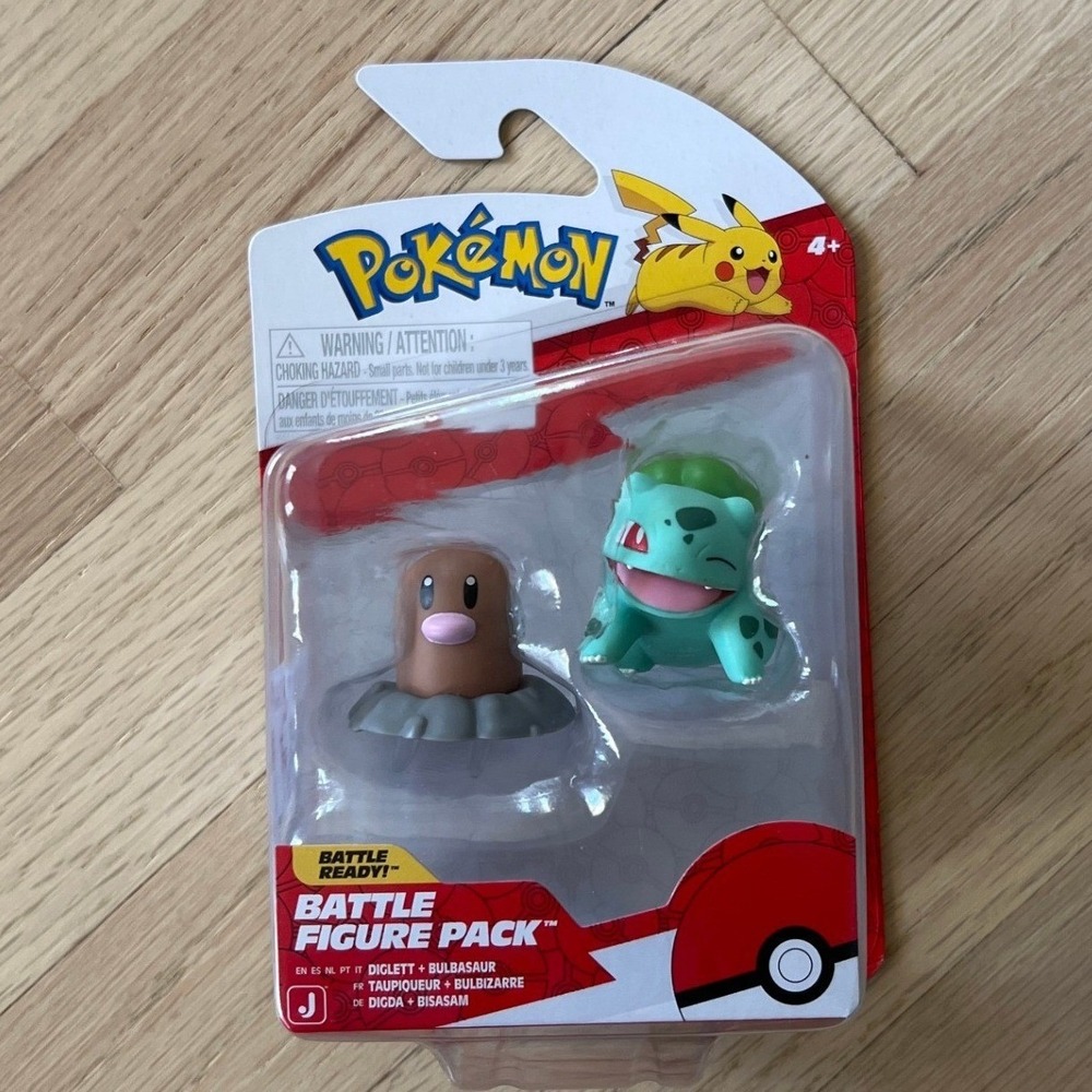 Pokemon Battle Figure Pack Diglett‎ and Bulbasaur Jazwares PKW4061 New Sealed